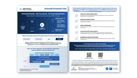 ArteraAI Prostate Test – 1 Pager 2024