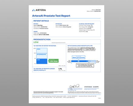 ArteraAI Prostate Test Report 